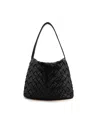 Like Dreams Hazel Woven Large Tote Bag In Black