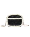 Like Dreams Holly Sherpa Leather Crossbody Bag In Black