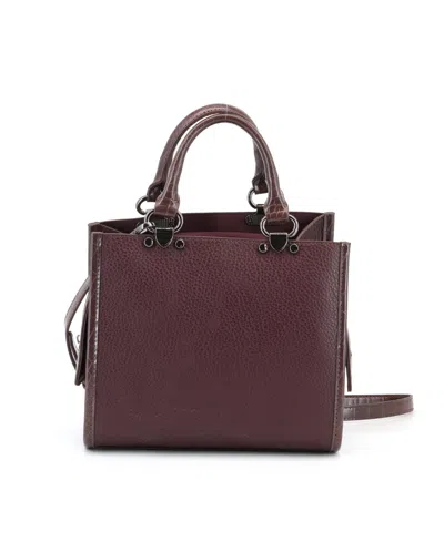 Like Dreams Hudson Satchel Small Tote Bag In Wine