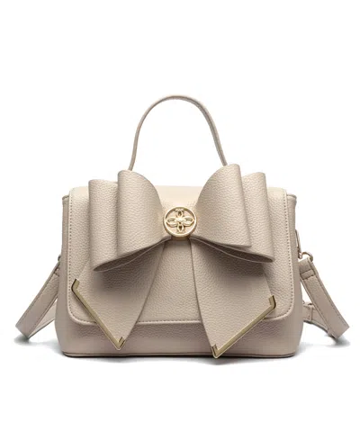 Like Dreams Women's Eva Double Bowtie Crossbody Bag In Beige