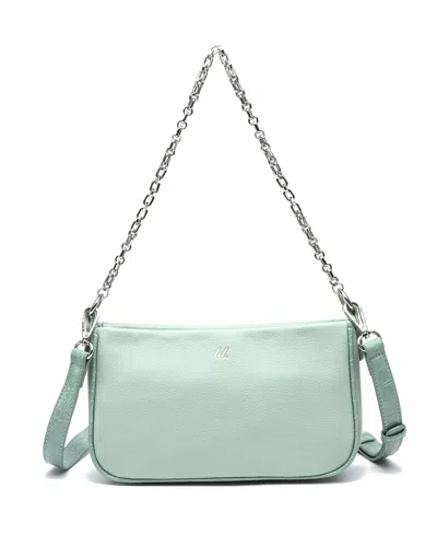 Like Dreams Jolie Pebble Convertible Crossbody Bag In Sage