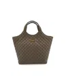 Like Dreams Juliet Quilted Medium Tote Bag In Olive