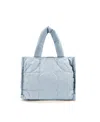 Like Dreams Kiara Quilted Heart Small Tote Bag In Blue