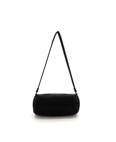 Like Dreams Laila Pleated Small Shoulder Bag In Black