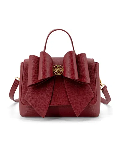 Like Dreams Linda Double Bow Small Crossbody Handbag In Cherry Red