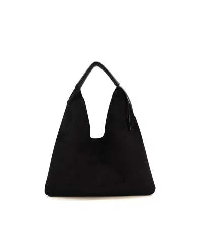 Like Dreams Margo Suede Large Tote Bag In Black