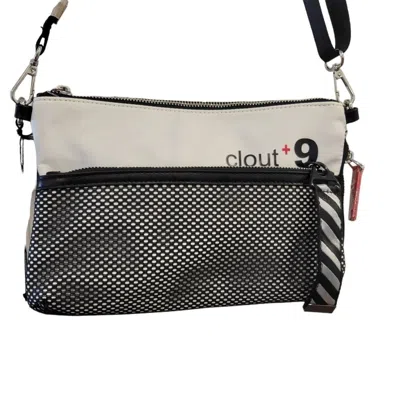 Like Dreams Mesh Clout +9 Crossbody Fanny Pack In Ivory/black