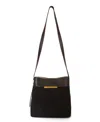 Like Dreams Midnight Quilted Suede Small Tote Bag In Black