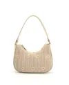 Like Dreams Nyomi Floral Straw Top Handle Shoulder Bag In Neutral