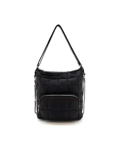 Like Dreams Odette Quilted Convertible Medium Shoulder Bag In Black