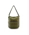 Like Dreams Odette Quilted Convertible Medium Shoulder Bag In Olive