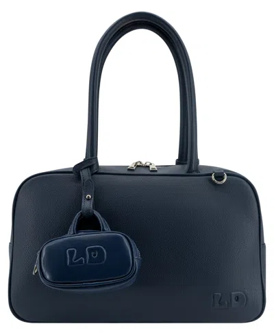 Like Dreams Parker Medium East-west Boston Handbag In Navy
