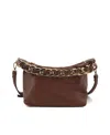 Like Dreams Women's Penelope Braided Gold Chain Crossbody Bag In Brown In Dark Brown