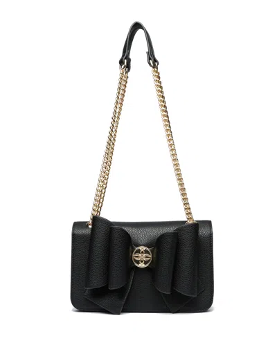 Like Dreams Petal Bowtie Dual Crossbody Bag In Black