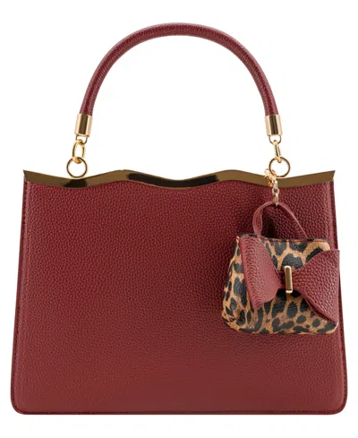 Like Dreams Ramona Small Satchel Handbag In Burgundy