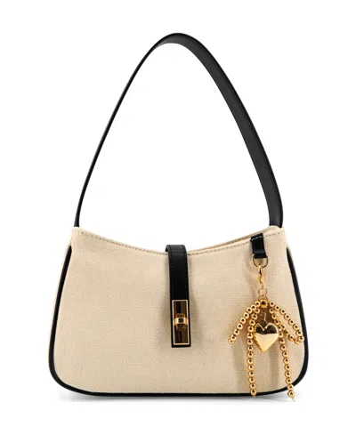 Like Dreams Sara Heart Small Shoulder Handbag In Ivory