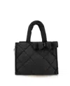 Like Dreams Serenity Bow Puffer Medium Tote Bag In Black