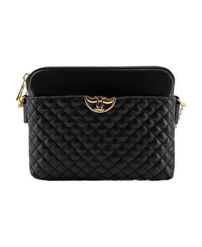 Like Dreams The Elara Quilted Small Crossbody Bag In Black
