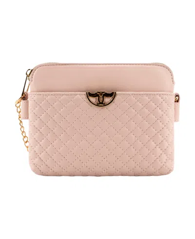 Like Dreams The Elara Quilted Small Crossbody Bag In Pink
