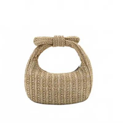 Like Dreams Women's Aimee Mini Straw Top Handle Bag In Tan In Multi