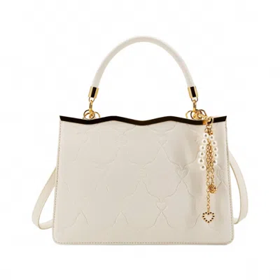 Like Dreams Women's Amara Embossed Top Handle Crossbody Bag In Ivory In Multi