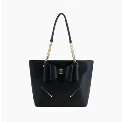 Like Dreams Women's Aubrey Bow Vegan Tote Bag In Black