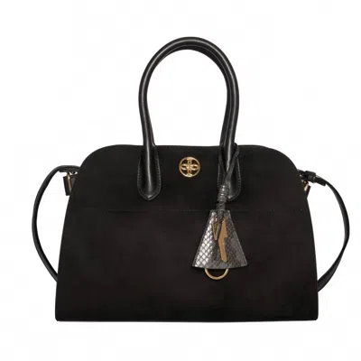 Like Dreams Women's Aurora Suede Tassel Top Handle Bag In Black