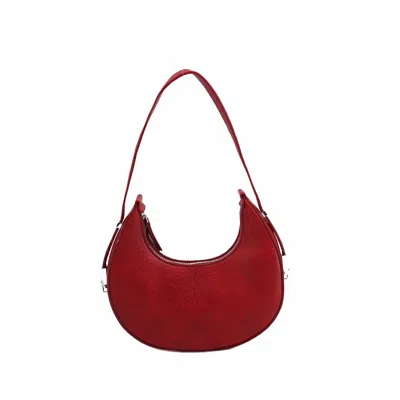 Like Dreams Women's Carol Top Handle Vegan Crescent Shoulder Bag In Red