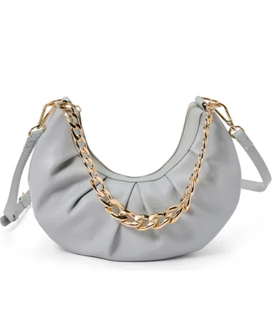 Like Dreams Women's Casper Ruffled Shoulder Bag In Light Gray