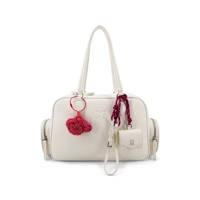 Like Dreams Women's Check In Utility Tote Bag In Ivory In Multi