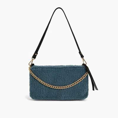 Like Dreams Women's Demi Faux Fur Sherpa Envelope Shoulder Bag In Blue