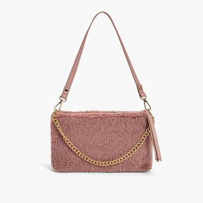 Like Dreams Women's Demi Faux Fur Sherpa Envelope Shoulder Bag In Pink