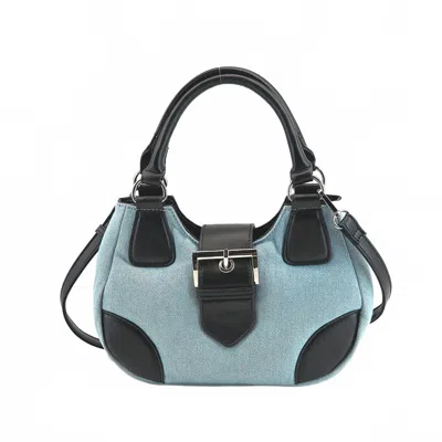 Like Dreams Women's Denim Plush Y2k Top Handle Crossbody Bag In Blue