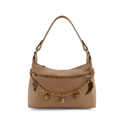 Like Dreams Women's Dreamer Chain Shoulder Bag In Taupe In Grey