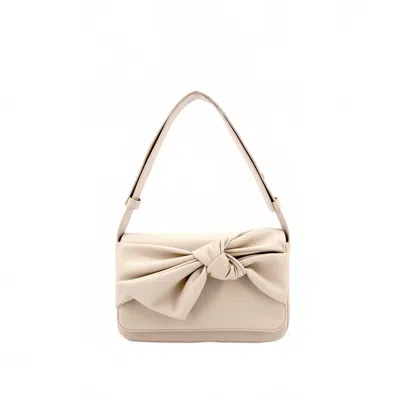 Like Dreams Women's Elena Bow Vegan Shoulder Bag In Ivory In Multi