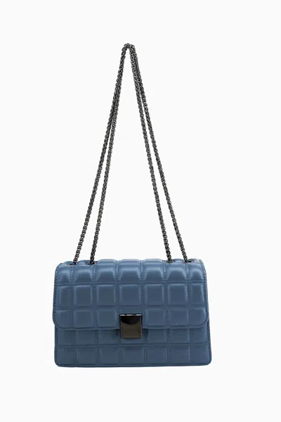 Like Dreams Women's Emma Bubble Quilted Crossbody Bag In Blue
