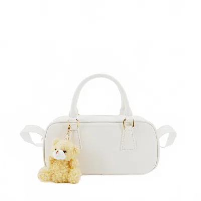 Like Dreams Women's Hailey Vegan Mini Baguette Crossbody Bag In White