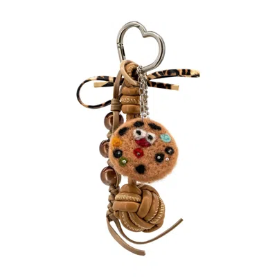 Like Dreams Women's Hand Woven Felt Cookie Charm In Beige In Brown