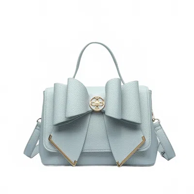 Like Dreams Women's Jasmine Bow Vegan Crossbody Bag In Blue