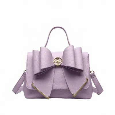 Like Dreams Women's Jasmine Bow Vegan Crossbody Bag In Lilac In Blue