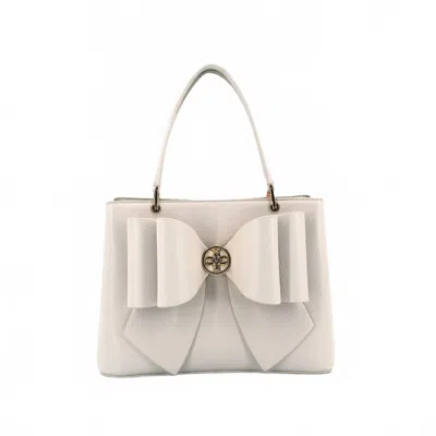 Like Dreams Women's Jesse Bow Vegan Crossbody Bag In Cream In White