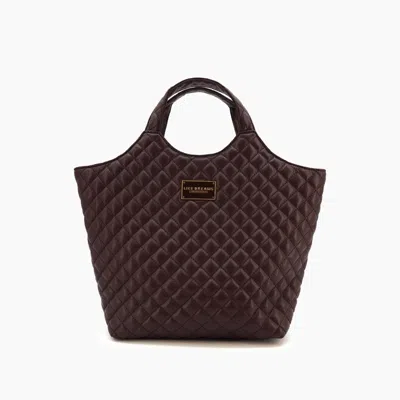 Like Dreams Women's Juliet Quilted Tote Bag In Wine In Brown