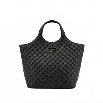 Like Dreams Women's Juliet Vegan Quilted Tote Bag In Black