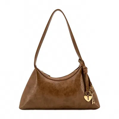 Like Dreams Women's Kaitlyn Heart Locket Shoulder Purse In Tan In Multi