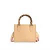 Like Dreams Women's Kate Wooden Vegan Satchel Crossbody Bag In Beige In Sand