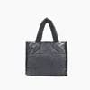Like Dreams Women's Kiara Quilted Puffer Heart-embossed Tote Bag In Black In Black