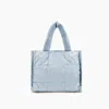 Like Dreams Women's Kiara Quilted Puffer Heart-embossed Tote Bag In Blue In Blue