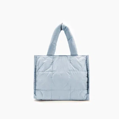 Like Dreams Women's Kiara Quilted Puffer Heart-embossed Tote Bag In Blue