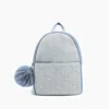 Like Dreams Women's Kingston Denim Rhinestone Mini Backpack In Light Denim In Blue