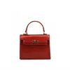 Like Dreams Women's Lantern Faux Croc Crossbody Bag In Burnt Orange In Yellow